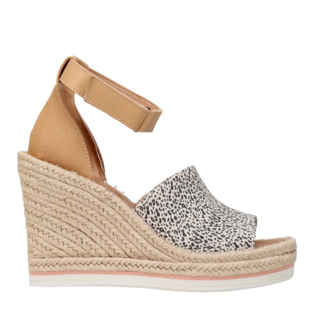 Toms Marisol‎ Womens Espadrille Wedge Sandal Leopard size 9.5 Lk Nw!